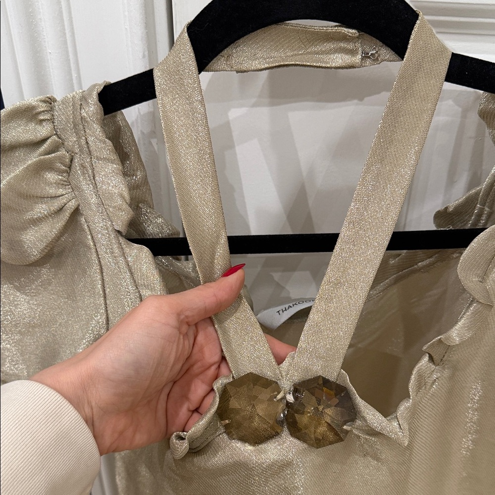 Thakoon Gold Ruffled Blouse - Picture 3 of 10